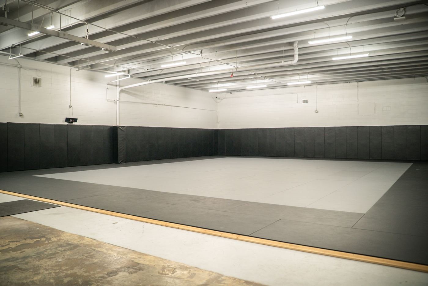 Open mat room with padded walls